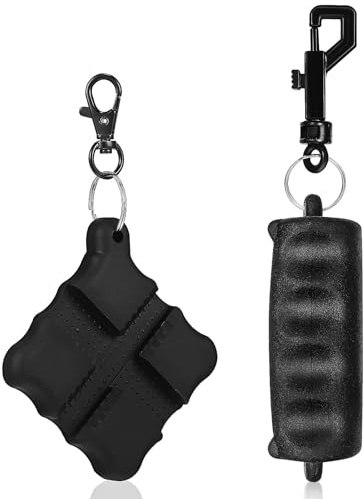 COOLHIYA Arrow Puller Archery Accessory with Key Ring Rubber Black 2pcs for Archery, Convenient to Use and Wide Compatibility, Sturdy and Target Removal for Long Bows