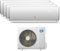 Climatiseur Diloc Frozen Pro Quadri-Split, 4x 9000 Btu, R32, A++/A+, avec WiFi Intégré, Télécommande - Système de Climatisation avec 4 Unités Internes et 1 Externe