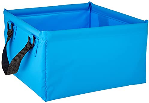 CARTREND 10732 Outdoor Faltschüssel 15 Liter Faltbare Camping Waschschüssel,platzsparend,leichte Alternative zur Plastik Spülschüssel,Spülwanne, Blau