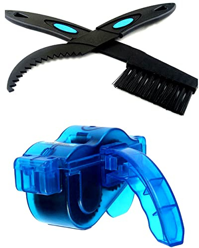 Pulitore professionale di catene pignoni e cavi per bicicletta con spazzole girevoli + 2 spazzole 4211