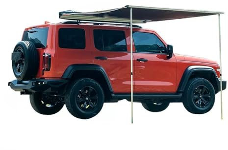 LYUCAYHQ Auto Markise, Dachzelt, Einziehbare Dachgepäckträger-Markise, Seitenmarkise für SUV/LKW/Van (Size : 200 x 250cm(79in x 98in))