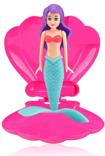 Syylqyr 2PCS Little Mermaid Pool Toy Shell, Water Toys for Doll for Underwater Diving Games Swimming Pool Accessories Random Mermaid Design for Use Only by People Aged 15 and Above