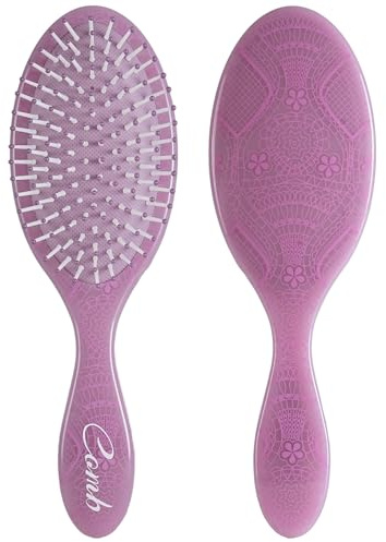 AYBUY Spazzola Districante per Capelli, Spazzola Scioglinodi per Donna, spazzola pneumatica antigrovigli per Styling a Capelli Lunghi, Fini, Ricci o Lisci, Mossi, Unisex, Viola