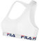 FILA Reggiseno Donna Cotone, Reggiseno Sportivo, Senza Ferretto, Bianco, Taglie XS