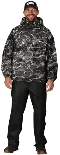 FROGG TOGGS Men's Standard Classic All-Sport 3-Layer Waterproof Breathable Rain Suit Camo, Mo Elements/Blacktip/Black, XX-Large