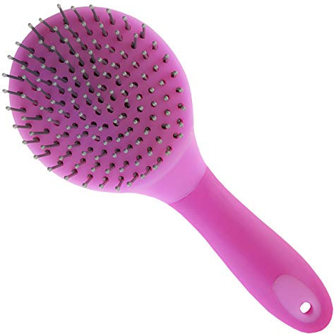 York Mähnen- und Schweifbürste Axel Mähnenürste Pferdebürste Langhaarbürste (rosa)