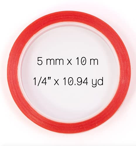 Craftelier - Cinta Adhesiva de Doble Cara Extrafuerte para Trabajos de Tarjetería, Scrapbooking y otras Manualidades | Acabado Transparente y Permanente | Libre de Ácido | Tamaño 5 mm x 10 metros
