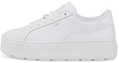 PUMA Damen Karmen L Sneakers, Puma White-Puma White-Puma Silver, 37.5 EU