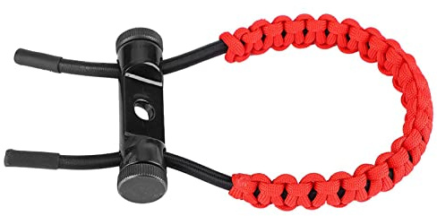 FTVOGUE Corda da Polso con Arco Composto, Cinturino Intrecciato da Polso Regolabile per Tiro con L'Arco(Rosso)