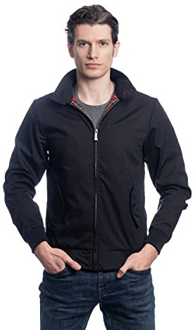 HARRINGTON - GIACCA RIPSTOP RICICLATA - UOMO - Giacca corta - Vestibilità regolata - Antivento e idrorepellente - 65% poliestere riciclato, 35% cotone - BLUE_MARINE - M