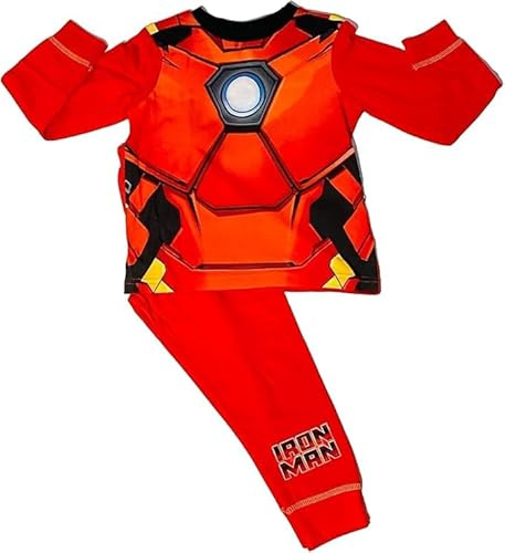 Marvel Iron Man Pyjamas Set - Size 2-8 Years (5-6 Years) Red