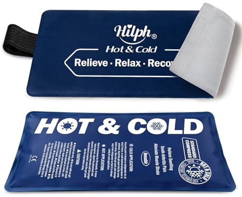 Hilph Dual Ice Packs for Sport Injuries with Adjustable Straps(2 Pcs Set)