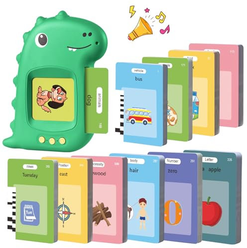 Talking Flash Cards for Toddler Toys for 2 3 4 5 6 Year Old Baby Boys Preschool Learning Resources Educational Montessori Sensory Toys for Autism with 510 Words Interactive Gifts For Kids Age 2-6