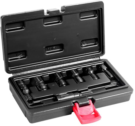 VEVOR Frese per Filettatura Metrica, Set di 7, Set di Frese per Filettatura Metrica M10 M12 M14 M18 M20 M22 Realizzato in Acciaio al Carbonio Trattato Termicamente per Riparazione della Filettatura