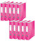 Leitz Qualitäts-Ordner 180 Grad, 10er Pack, A4, schmal, 5.2 cm Rückenbreite, laminierte Graupappe, Pink, WOW Serie, 10060023