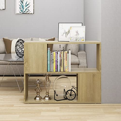Homgoday Arredo Mobile Porta TV Rovere Sonoma 80x24x63 cm in Truciolato,Arredo Mobile Porta TV Mobiletto Basso per TV per Tavolino da Salotto Industriale Supporto TV Soggiorno