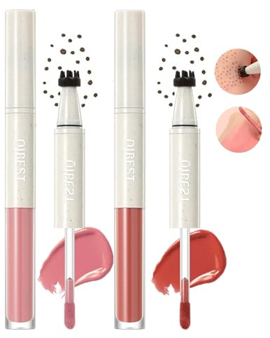2 in 1 Freckle Rouge Pen Liquid Blush, Penna per il Timbro Liquido per Lentiggini in 2 colori e blush Liquido per Guance, Impermeabile ad Asciugatura Rapida Penna per il Tatuaggio Delle Ientiggini