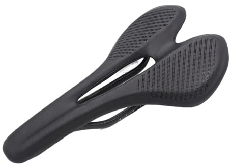 Sillín De Bicicleta De Fibra De Carbono T800 Superligero, Cómodo Cojín De Cuero Y EVA For Carreras De Montaña Y Carretera.