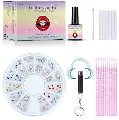 Satiskid Zahnschmuck-Set, abnehmbares DIY-Zahnstein-Set für Zahndekoration, Zahnschmuck für ein stilvolles Lächeln