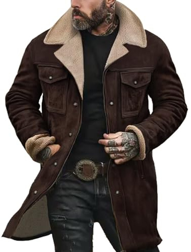Generico Trench Uomo Polar Caldo Cappotto Invernali Antivento Giubbotto Uomo Invernale con Tasche Giaccone Invernale Calda Giacca Elegante Giacca A Vento Termica Giubbino Parka Giacche Trench Lungo