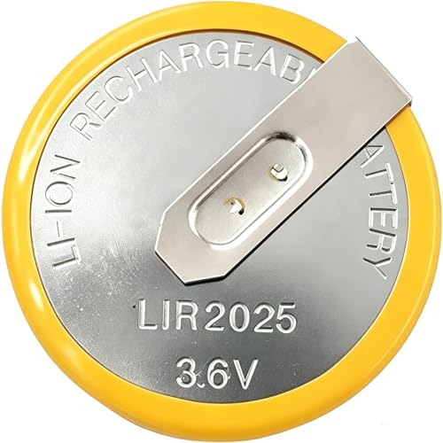 YUFEEI LIR2025 40mAh 3.6V Rechargeable Battery LIR 2025 Button Cell 3.6 V 40 mAh CR2025 Rechargeable Button Cell Battery for Tan Generator Remote Control Car Key Replaces CR2025
