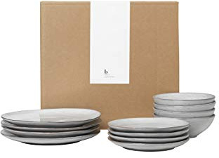 Broste Copenhagen 80019746 NORDIC SAND Tafelset mit großer Schale 12tlg