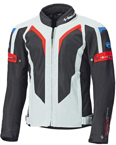 Hjäld män Sonic II Mesh motorcykel textiljacka motorcykeljacka (1-pack), Grå/blå, 5XL