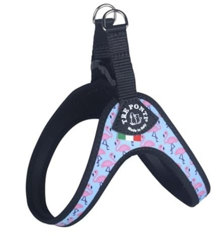 Tre Ponti Geschirr Easy Fit Vibes Avocado Flamingo Click-Verschluss, Farbe:Flamingo, Größe:Gr.1/25-30cm / bis 3kg