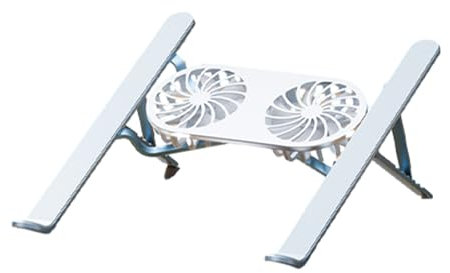 Laptop Coling Stand, hopfällbara fläktar bärbar dator, Coling Pad med justerbar vinkel, halkfri laptopdyna, lätt färgflikstativ, dubbel fläkt laptop-kylare, kylstativ för datorer bärbar dator
