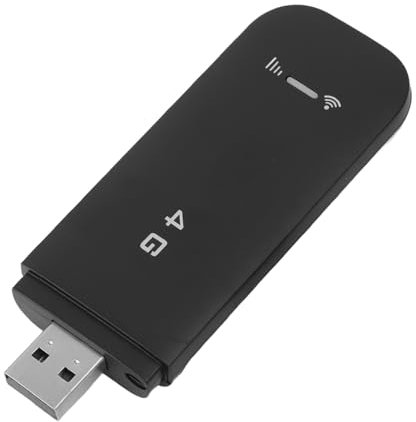 Módem WiFi USB 4G LTE, Enrutador 4G Portátil con Ranura para Tarjeta SIM, Punto de Acceso de Viaje de Alta Velocidad Desbloqueado Dongle 4G Compatible con 10 Dispositivos (Black)