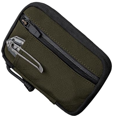 ALPAKA HUB Pouch Pro EDC Organizer - Small Tool Pouch for Electronics, Cables with YKK Zipper, Daily Use and Travel - Army Green Axogrid 300D Weatherproof UV Resistant Fabric