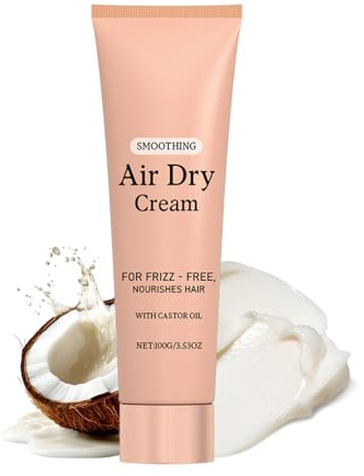 Smoothing Air Dry Cream for Hair,Cream for Frizzy Hair,Frizz Control Hair Conditioner for Long-Term Care,Lightweight Styling Cream Frizzy HairSmoothing,Weightless Styling Cream for All HairTypes