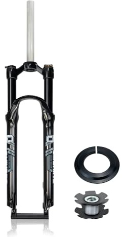 LHHL Bicicleta De Montaña Horquilla De Suspensión con Aceite 26/27,5/29 Pulgadas Horquilla MTB Recorrido 100mm Tubo Recto 1-1/8 Horquilla Delantera Freno De Disco QR 9 * 100mm(Black Manual,27.5'')
