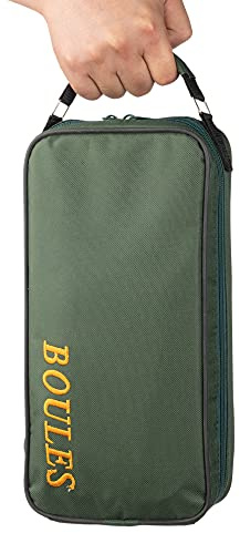 Tofern Lote de 2 Sacoche Trousse Jeu de Boules Nylon Oxford Robuste Pratique Sac à Main Pétanque sans Boules Adaptation 3/6 / 8 Boules, Negro para 3 Boules