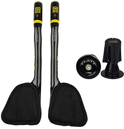 PLATT Guidon de vélo 31,8 en carbone pour course/triathlon Aerobar Tri Bar, 3K Glossy