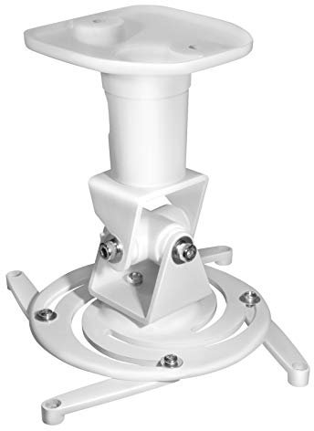 myWall H16-1WML, Deckenhalterung Beamer (Belastbarkeit 15kg, Deckenabstand: 225mm) weiß matt