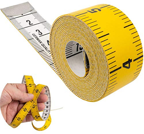 Schneidermaßband, 1 Stück, 2 in 1 Maßband mit CM und INCH Skalierung, universal Maßband mit 150 cm Gesamtlänge, Ausmessung von Kleidung, Körper-Fett, Rollmaßband, Messband, aus Glasfieber Kunststoff