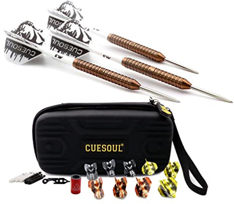 CUESOUL Big Beast 90% 26g Steel Tip Tungsten Dart Set mit Dart Case