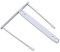 OFFICE PRODUCTS Clip Archivbinder Archivclip / 50er Pack/Farbe: Weiß/E-Clip 8cm Lochung/aus 100% recyceltem Plastik/Aktenbinder Aktendulli/Unzerbrechlich