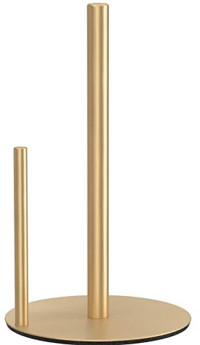 Golden KüChenrollenhalter Arbeitsplatte Papierrollenhalter Stehend KüChenrollen Halter, Premium-Edelstahl KüChenpapierhalter FüR Zuhause Mit Gewichteter Basis, KüChe KüChenrollen Organisieren