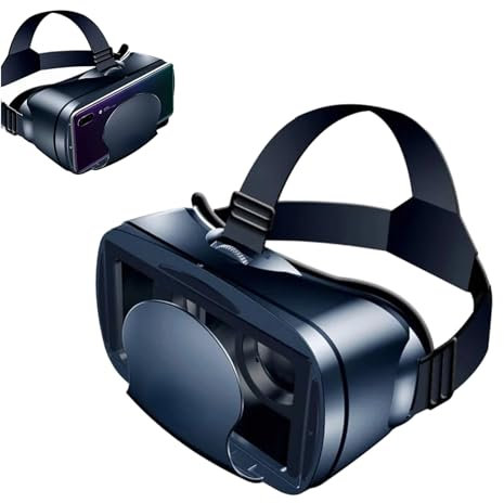 Cuffie VR 3D VRG Pro, Cuffie Universali per Occhiali 3D VR per Telefono, Benda Sull'occhio Rimovibile, Supporto Miope, Occhiali Universali per realtà Virtuale per TV, Film e