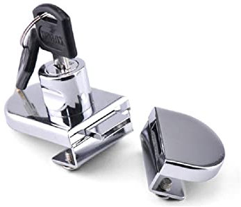 SagaSave Cerradura de puerta de cristal, cerradura de seguridad de doble puerta con llaves para el hogar, hotel, baño, escaparate (una para todas las llaves)