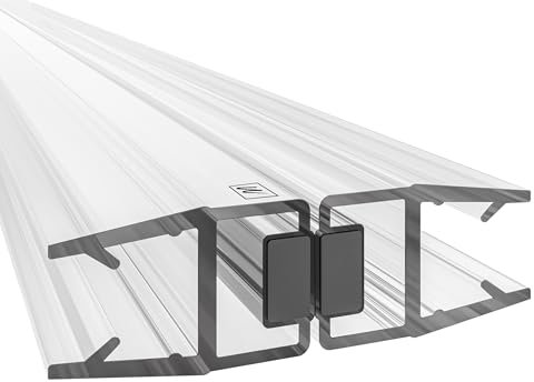 WAKA PRO-M5 - Set di guarnizioni per doccia e porta della doccia, per porte della doccia, ottiche trasparenti, 8-10 mm, 200 cm, per porte scorrevoli e scorrevoli