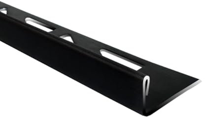 Profilé en L en acier inoxydable V2A - Rail de carrelage - 250 cm x 10 mm - Noir brossé