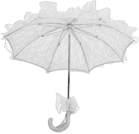 ZJchao Spitzenschirm, Spitzen-Sonnenschirm, Dekoration, Hochzeit, Braut, Handgefertigter Buntglas-Sonnenschirm mit Eleganz und Charme für Hochzeits-Fotoshootings oder Besondere Anlässe