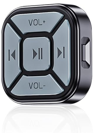 Kabellose Bluetooth-Media-Taste, Lenkradfernbedienung für Auto, Fahrrad, Kamera, Fernauslöser für iPhone/Android, kabellose Selfie-Taste, Musik-Controller-Aufkleber, zum Fahren und Radfahren