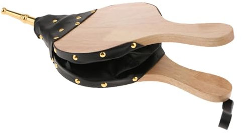 Fuelle de chimenea para hoguera, fuelle de mano para chimenea, estufa de leña con correa para colgar, boquilla de metal para chimenea, hoguera, estufa de leña, barbacoa, camping al aire libre