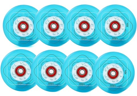 JCXYL EV Inlineshjul 88A Utomhus- och inomhusinlines Ersättningshjul för rullskridskor Rullskridskor Ersättningshjul för rullskridskor Skateboard Skridskoåkning,Blue,72MM