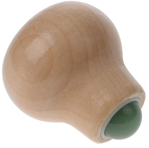 TOPBATHY Outil et Compact en Acier Inoxydable de Massage Visage et Bois Rouleau Confortable pour Massage Facial et Nuque