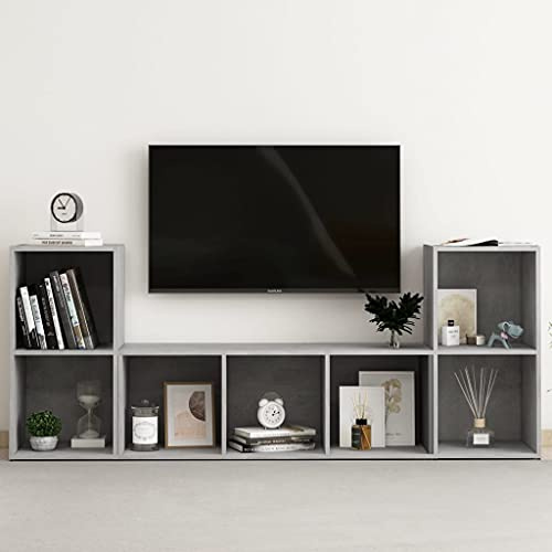 Générique Ensemble de Meubles TV 3 pcs Gris béton Bois d'ingénierie,Meubles, Meubles TV,3080019